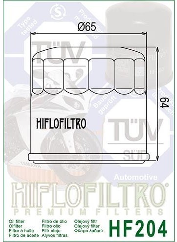Hiflo - HF204 Yamaha Mt-09 Tracer Gt (2018-2023) Oil Filter. - Image 1