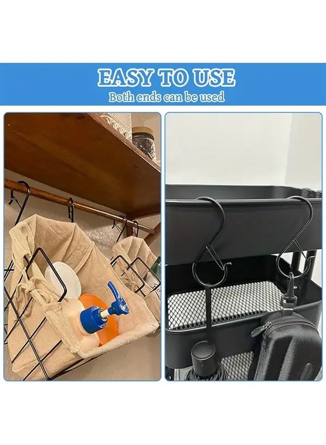 Metal Safety Clip S Type Hooks Heavy Duty for Kitchen Pot Rack Wardrobe Hanging - Image 5