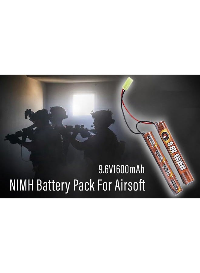 Lancer Tactical Airsoft RC Battery Charger and 9.6V NiMH 1600mAh Rechargeable Butterfly Battery Pack for Airsoft AEGs - Image 4