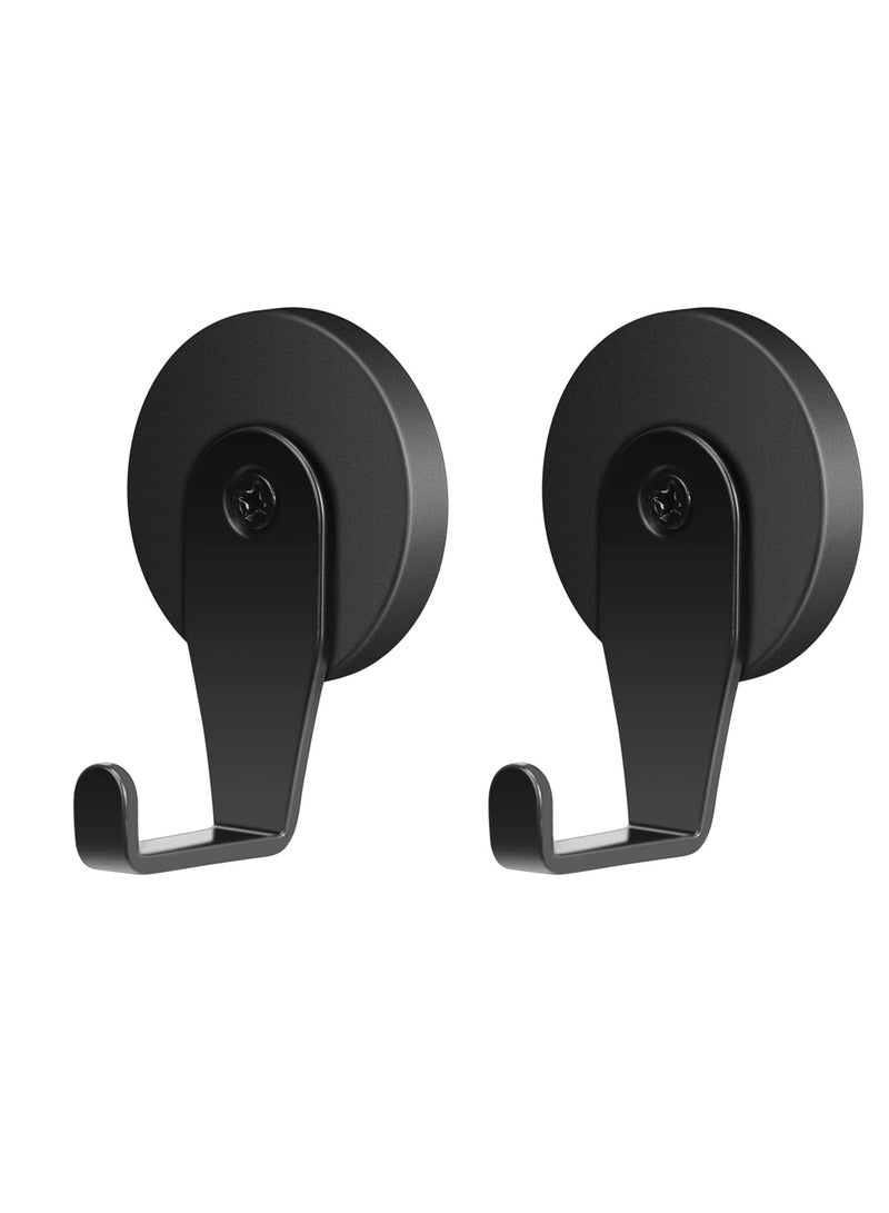 Excefore Magnetic Hooks, 2 Pack Heavy Duty Magnets with Hook for Refrigerator, Heavy Duty Magnet Hook 30LBS, for Metal Doors, Surfaces Outdoor and Towel Coat Umbrella Indoor Hanging  - Image 1