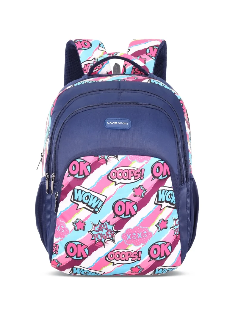 Sport 35L Vibeart Backpack | Laptop Compatiable | Raincover (Navy)