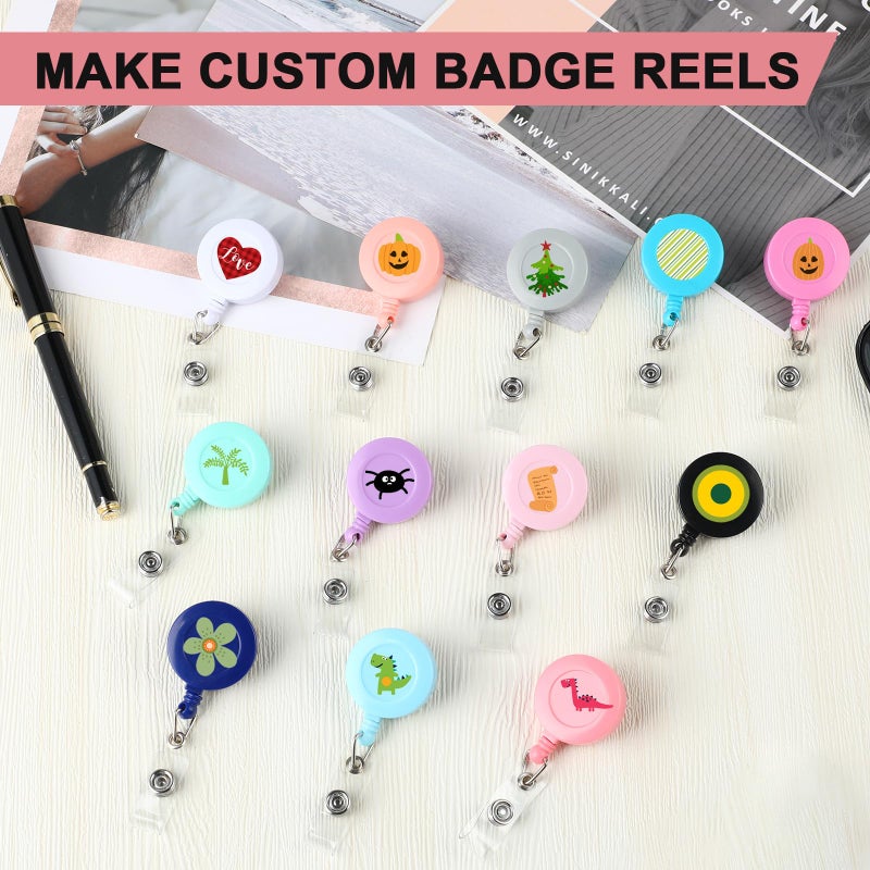 Coinarin Retractable Badge Reels with Swivel Clip - Bulk Heavy Duty Retractable Badge Holders, ID Card Name Tag Holder Clips for Teacher Student Worker Employee (Pack of 12) - Image 5
