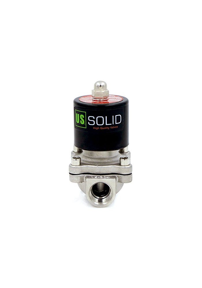 U.S. Solid US Solid 12 Stainless Steel Electric Solenoid Valve 24V DC NC VITON Water Air Fuel - Image 3