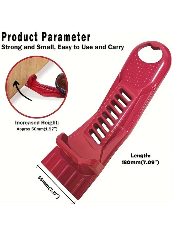 2 Pack Heavy Duty Metal Drywall Panel Lifter Edge Trimmer Tool Ergonomic Red Handle - Image 4