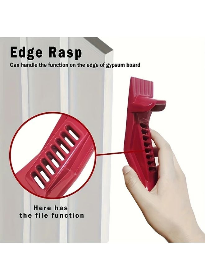 2 Pack Heavy Duty Metal Drywall Panel Lifter Edge Trimmer Tool Ergonomic Red Handle - Image 5