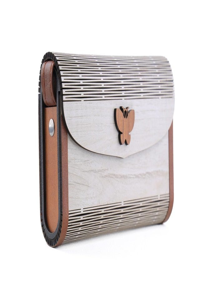 YOPRAM Decorative Lesser Cutting Wooden Purse Ladies Wallet, Latest Handbags for Woman Purse Evening Lady Wedding Party (PU-08) - Image 4