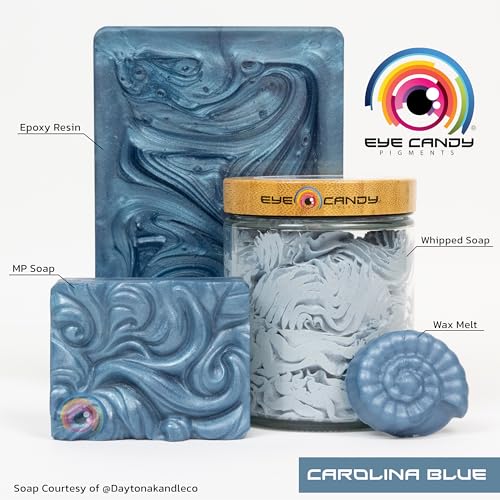 Eye Candy Pigments Premium Blue Mica Powder - Carolina Blue (25gr) - for Epoxy, Resin, Soap, Paint, Woodworking, Acrylic Pouring, Bath Bombs, Fishing Lures - DIY Arts and Crafts Additive - Image 2