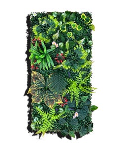 ماركة غير محددة عشب حائط صناعي FFD (50 × 100 سم) - ألواح حائط من العشب الصناعي للديكور الداخلي والخارجي، بلاط حائط سياج صناعي محمي من الأشعة فوق البنفسجية، شاشة خصوصية خضراء، خلفية جدارية نباتية وهمية، حصيرة عشب صناعية مزخرفة للمنزل والمكتب  - Image 1