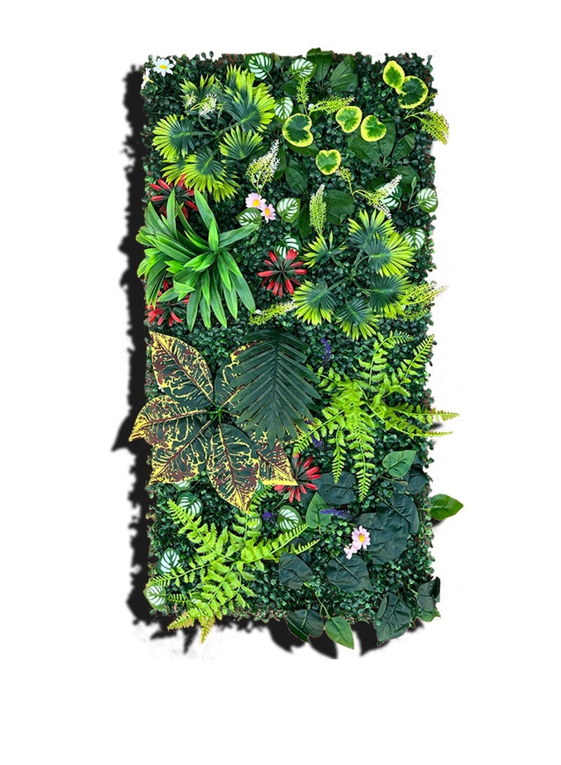 FFD Artificial Wall Grass(50x100cm)  – Faux Grass Wall Panels for Indoor & Outdoor Decor, UV-Protected Artificial Hedge Wall Tiles, Greenery Privacy Screen, Fake Plant Wall Backdrop, Decorative Synthetic Grass Mat for Home & Office - Image 1