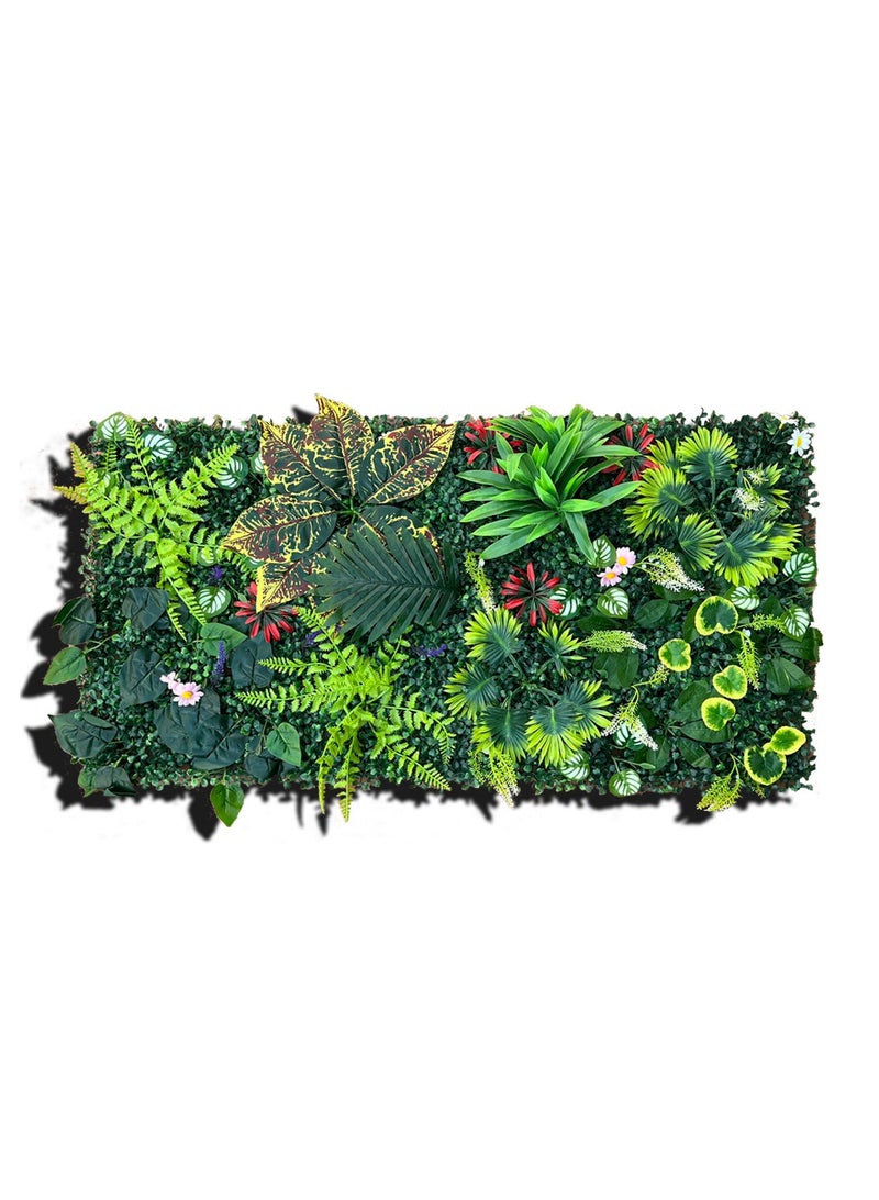 FFD Artificial Wall Grass(50x100cm)  – Faux Grass Wall Panels for Indoor & Outdoor Decor, UV-Protected Artificial Hedge Wall Tiles, Greenery Privacy Screen, Fake Plant Wall Backdrop, Decorative Synthetic Grass Mat for Home & Office - Image 3