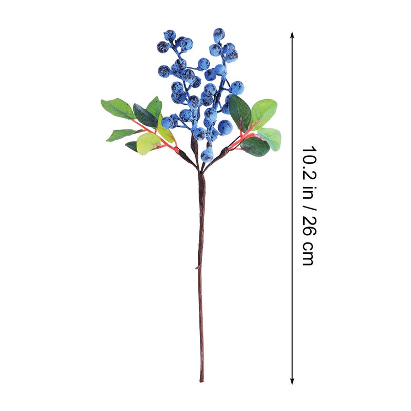Fake Berries Pick Flower Artificial Berry for New Year Decoration (Blueberry) - Image 3
