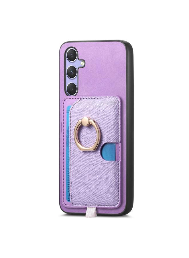 اس-توب جراب لهاتف Samsung Galaxy S23 5G بتصميم كلاسيكي متقاطع من الجلد مع حلقة جانبية وحقيبة بطاقات وحافظة هاتف MagSafe - Image 2