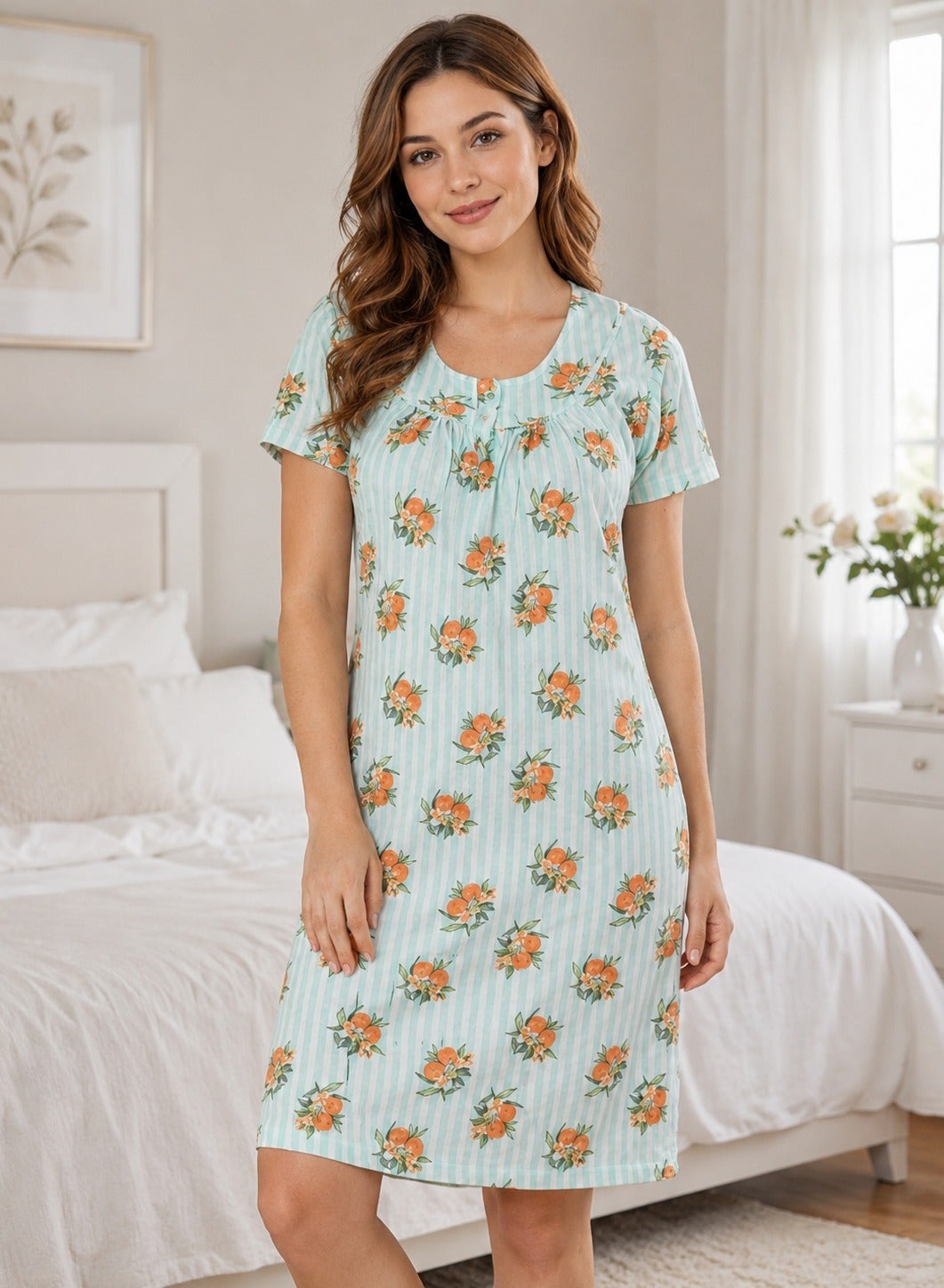 victor and jane Women's Printed Nightie