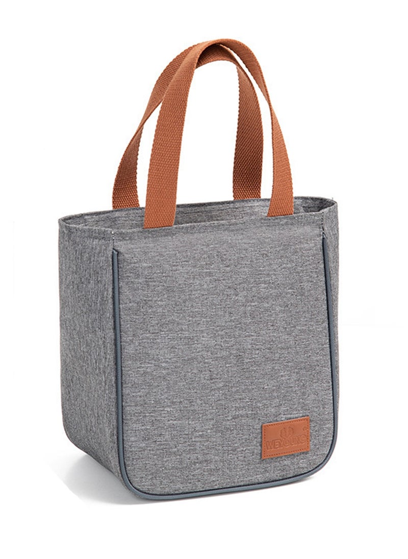 TYCOM Insulated Lunch Bag Lunch Box Large Cooler Tote Bag for Men Women and Children Double Deck Cooler for Office and Picnic B-8013-1 Grey.  - Image 1