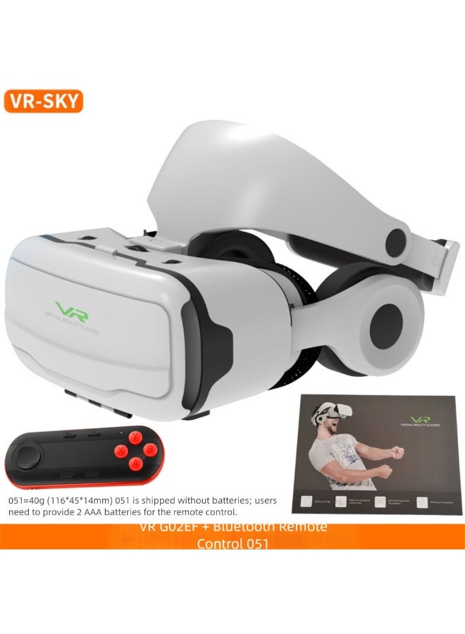 Magic Mirror G02EF HD VR Glasses Mobile Phone 3D Smart Virtual Reality Headset Glasses-Color:Four Generation Deluxe Edition +051 Black And Red Remote Control - Image 1