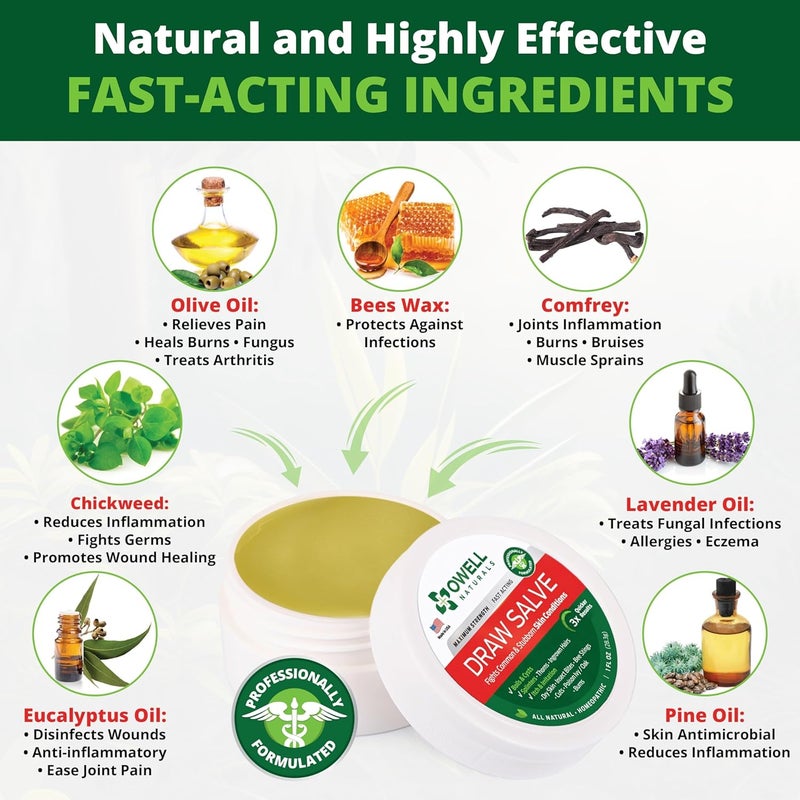 OWELL NATURALS Drawing Salve Ointment 1oz - Image 2