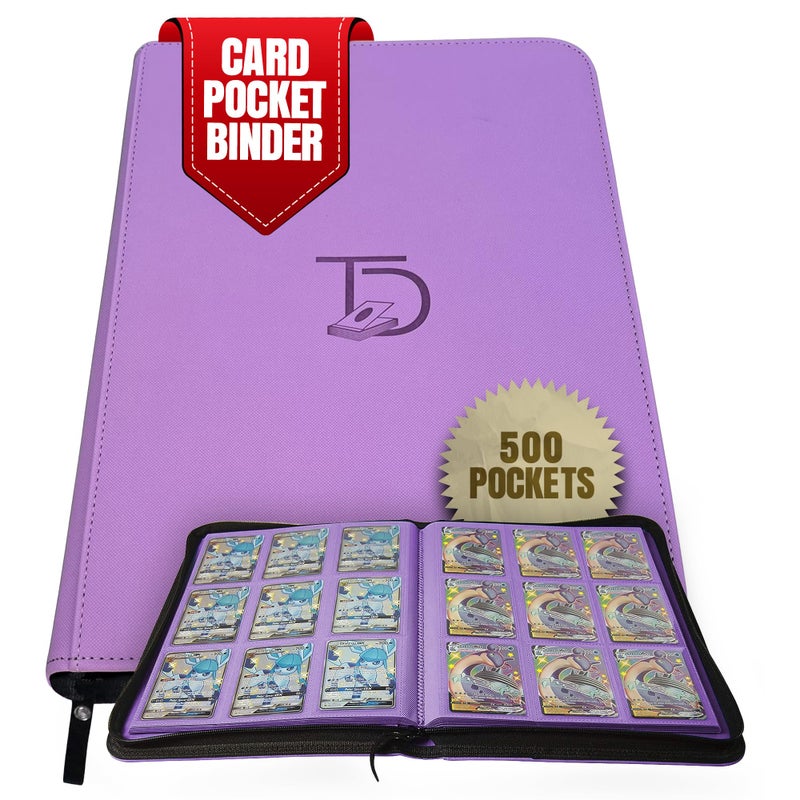 TopDeck 500 Card Binder Pro, Purple, Leather, Nostalgic Elegance - Image 1