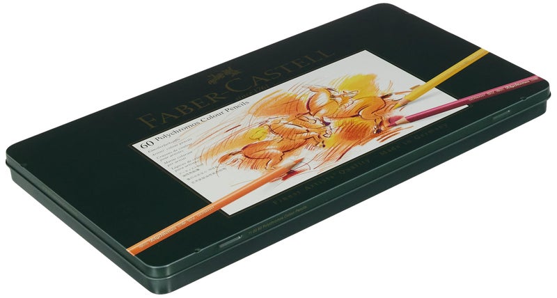 FABER-CASTELL Faber-Castel 110060 Polychromos Colored Pencil Set In Metal Tin, 60 Pieces - Image 4