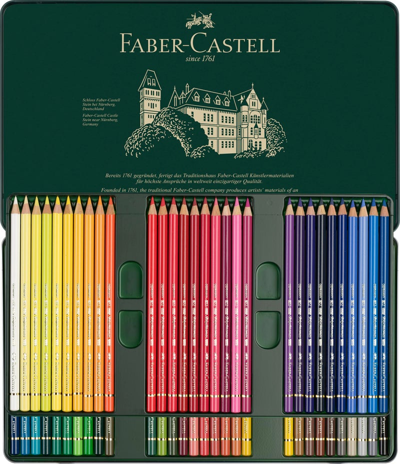 FABER-CASTELL Faber-Castel 110060 Polychromos Colored Pencil Set In Metal Tin, 60 Pieces - Image 2