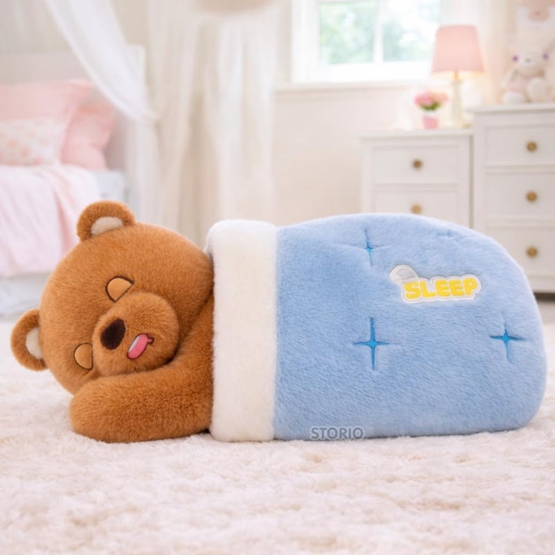 Storio Night Bear Breathing Teddy Bear Plush Toy with Music & Lights | Soft Sleeping Bear with Breathing Motion & Vocalization | Sensory Sleep Toy for Babies & Kids | Best Gift for Children - Image 5