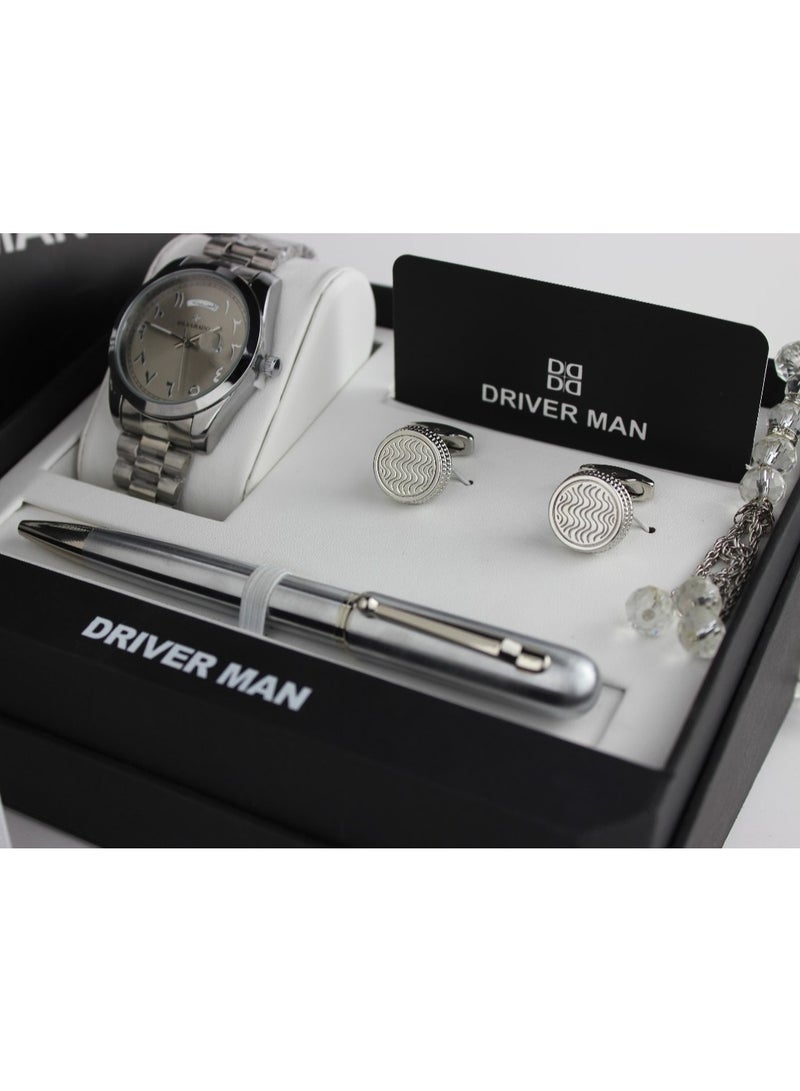 مان طقم ساعه رجالي من أربع قطع فاخر