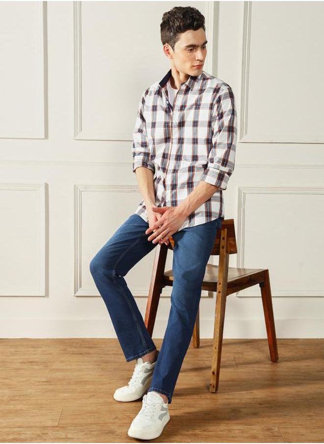 Dennis Lingo Mid Rise Straight Leg Low Fade Jeans by Styli  - Image 4