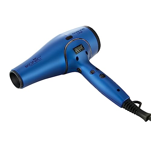 IKONIC Finishing Line Hair Dryer- Blue| High-Tech Luxury| AC Motor| 4-Speed & 3-Heat Settings| Nozzle Attachment| 2200-2400Watts - Image 3