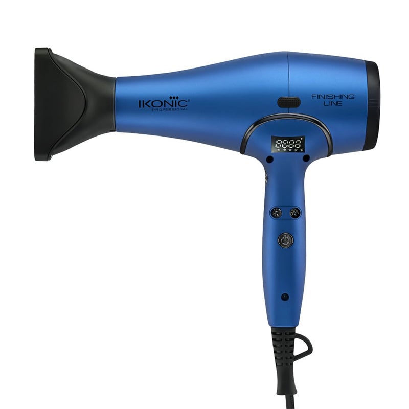 IKONIC Finishing Line Hair Dryer- Blue| High-Tech Luxury| AC Motor| 4-Speed & 3-Heat Settings| Nozzle Attachment| 2200-2400Watts - Image 5
