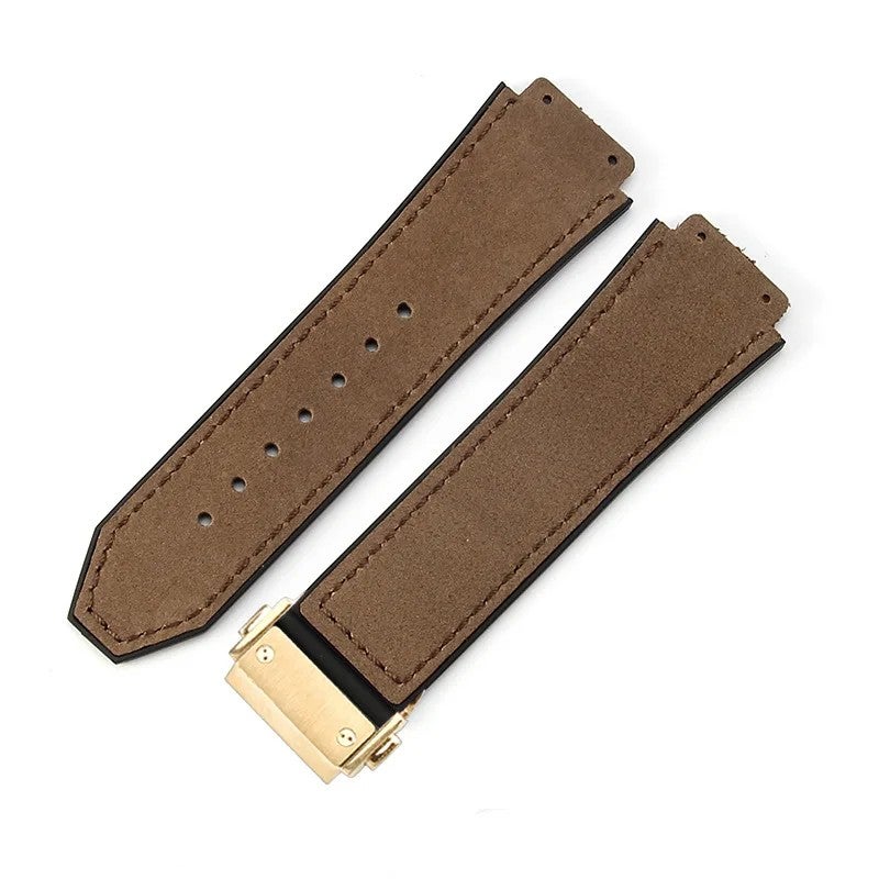 Bluejw Genuine Leather Watch Band Replacement for HB Big-bang Series, Crazy Horse Cowhide Strap 19mm x 26mm - Image 1