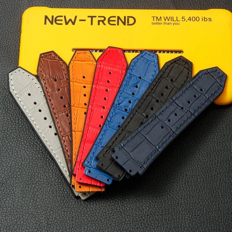 Bluejw Genuine Leather Watch Band Replacement for HB Big-bang Series, Crazy Horse Cowhide Strap 19mm x 26mm - Image 4