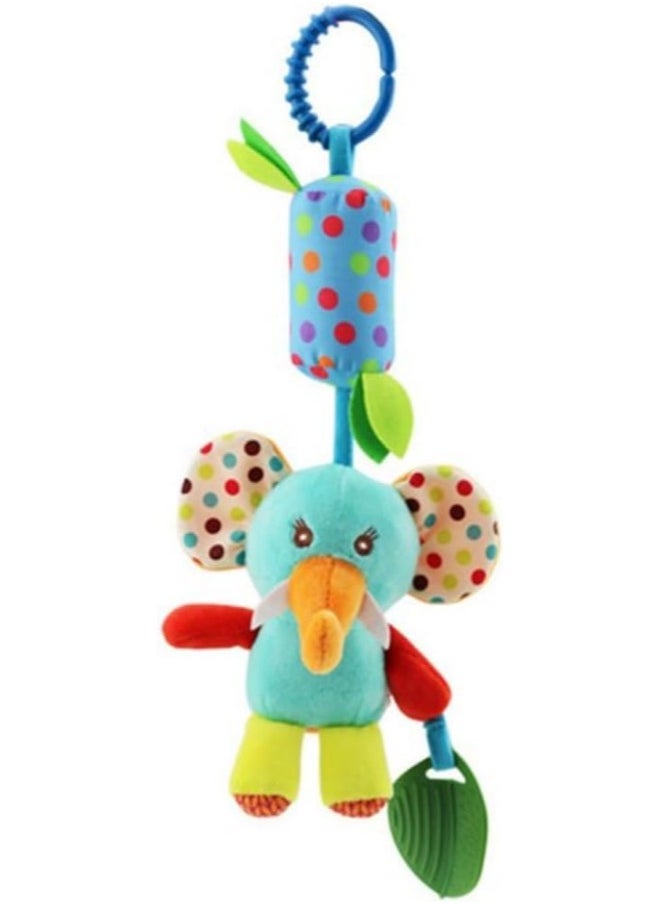 Generic Soft Hanging Baby Rattle Toy with Teethers, Ring Clip, for Stroller, Car Seat, Travel Bed for Boys and Girls, 1pc, 35cm CODE/SKK-003  - Image 2