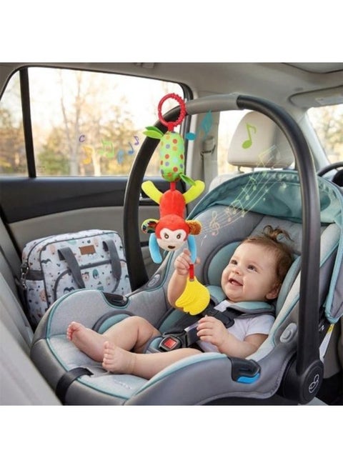 Soft Hanging Baby Rattle Toy with Teethers, Ring Clip, for Stroller, Car Seat, Travel Bed for Boys and Girls, 1pc, 35cm CODE/SKK-003