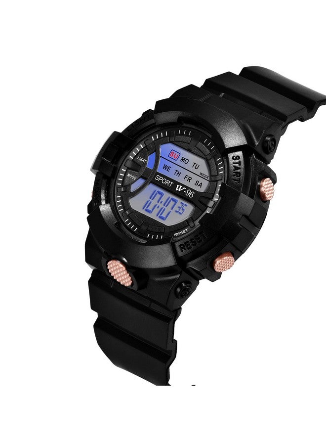 SWADESI STUFF Digital Black Dial Multi Function Kids Sports Watch For Boys & Girls - Rubber - Image 2