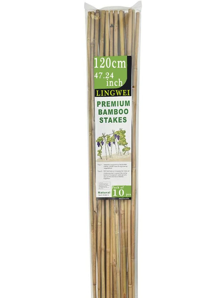 LINGWEI Bamboo Pole Plant Support Stake Stick Garden Stake  - Image 2