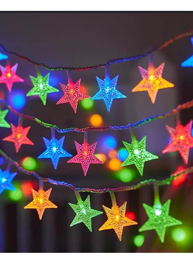 The Bros LED Star Light String Warm Glow Light 3 Steady On with Flashing Battery Box 50 Leds 5M - Image 1