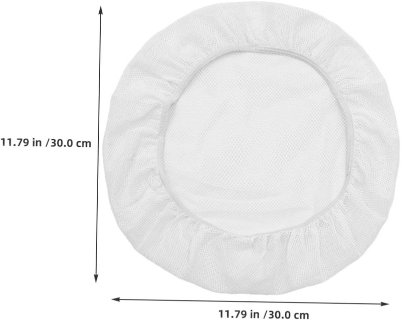 4pcs Cotton Mesh Cap White Hat Hair Net for Buns Food Service Workers Bouffant Hair Net - Image 2