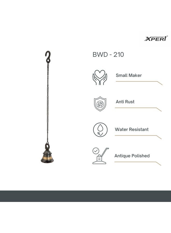 Xpert Hanging Bell Brass Wall Decor by Xpert, House Warming Gifts for New Home, Room Decor Items, Home Decor Items for Living Room, Ganesha Wall Hanging Brass Decor Showpieces Home Entrance Decor - Image 2