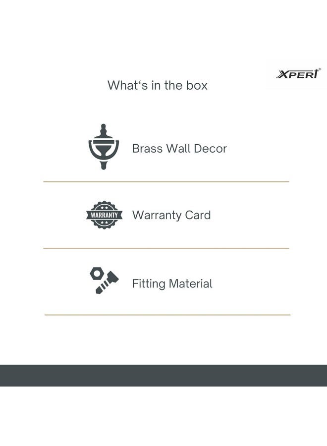 Xpert Hanging Bell Brass Wall Decor by Xpert, House Warming Gifts for New Home, Room Decor Items, Home Decor Items for Living Room, Ganesha Wall Hanging Brass Decor Showpieces Home Entrance Decor - Image 5