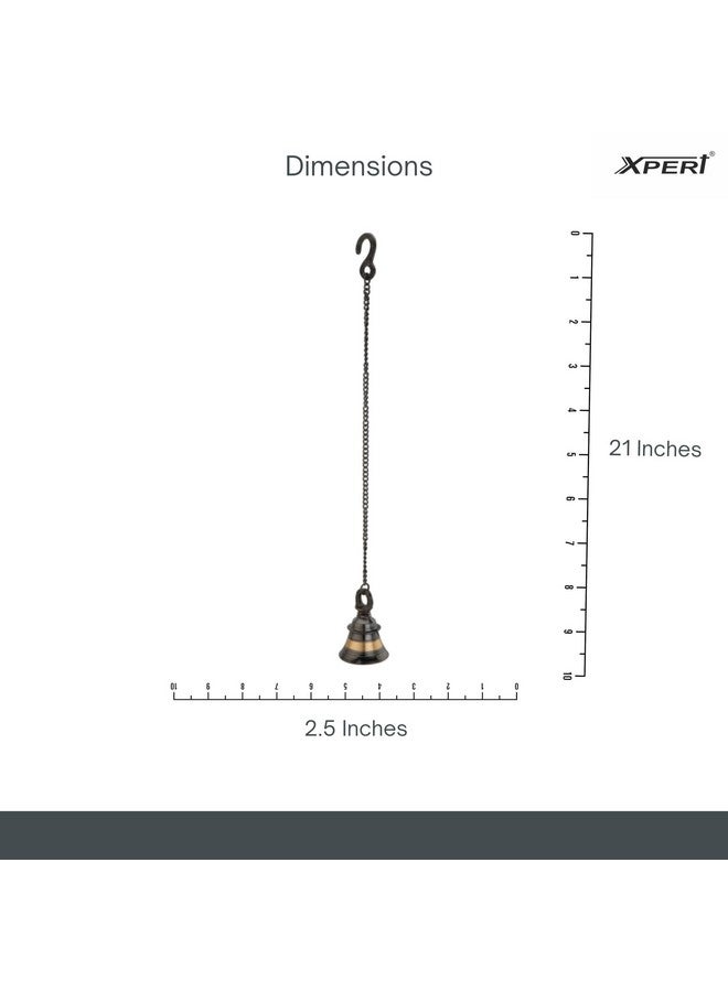 Xpert Hanging Bell Brass Wall Decor by Xpert, House Warming Gifts for New Home, Room Decor Items, Home Decor Items for Living Room, Ganesha Wall Hanging Brass Decor Showpieces Home Entrance Decor - Image 4