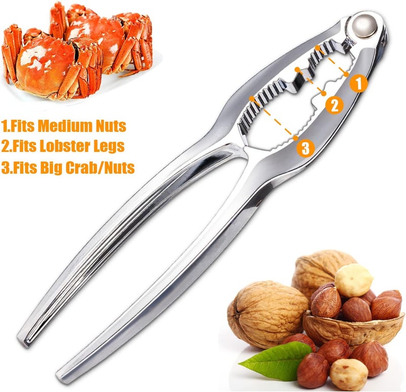 ZAUGONTW 12 Pcs Crab Crackers and Tools, Crab Crackers Sets, Lobster Crackers, Heavy Duty Seafood Cracker Tools, Nut Cracker Set - Image 5