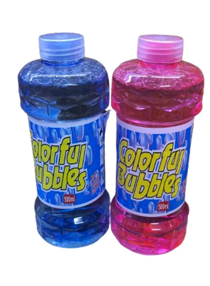 Colorful Bubble Refill Bottle Assorted Multicolor 500ml - Image 2
