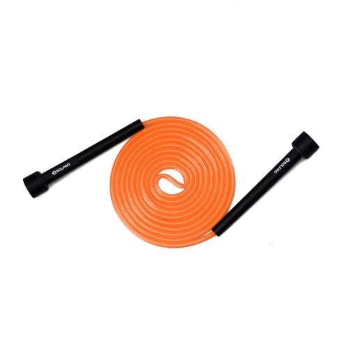 Solpro Aero Adjustable Jump Rope Skipping Rope for men, women, kids, boys, girls | Unisex, Tangle-Free, Durable, Ideal for fitness, cardio, agility & home workouts. (Black/Orange) - Image 1
