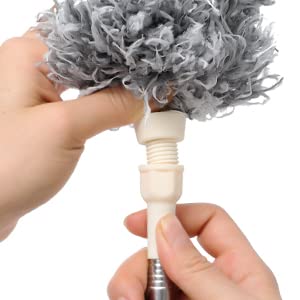 Skyup Foldable Microfiber Flexible Cleaning Brush Feather Duster Magic Dust with Stainless Steel Extendable Handle Cleaner Fit Home Office Car Cleaning Tools for Home, Office - Image 4