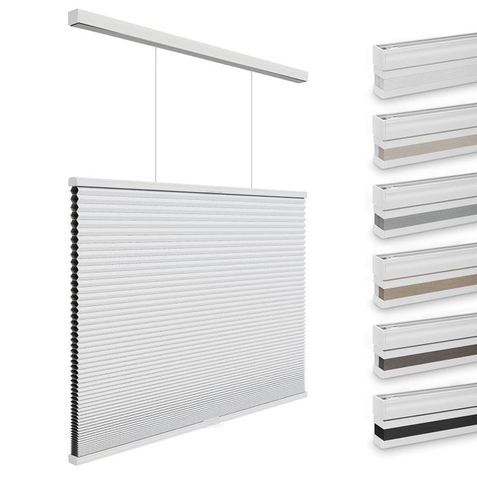 BLACKOUT CELLULAR SHADES CORDLESS TOP DOWN BOTTOM UP BLINDS FOR WINDOWS 15 SINGLE CELL PLEATED HONEYCOMB WINDOW SHADES FOR BEDROOM CHILD ROOM36 WIDTH X72 HEIGHTWHITE