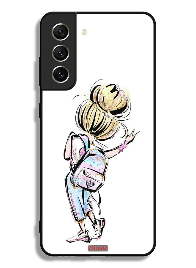 Tolwak Samsung Galaxy S21 FE 5G Protective Case Cover Back To School Girl Art - Image 3