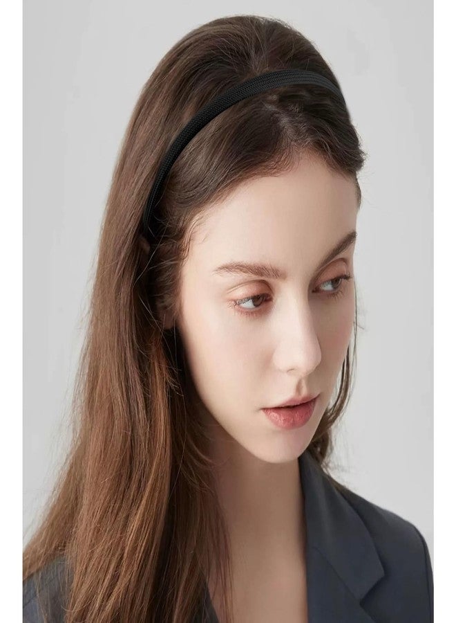 Vovii 4Pcs Thin Headbands For Women Girls No Headache Pressure Comfortable Headbands for Women Non Slip Fabric Skinny Narrow Hairbands Head Bands for Women's Hair Accessories - Image 5