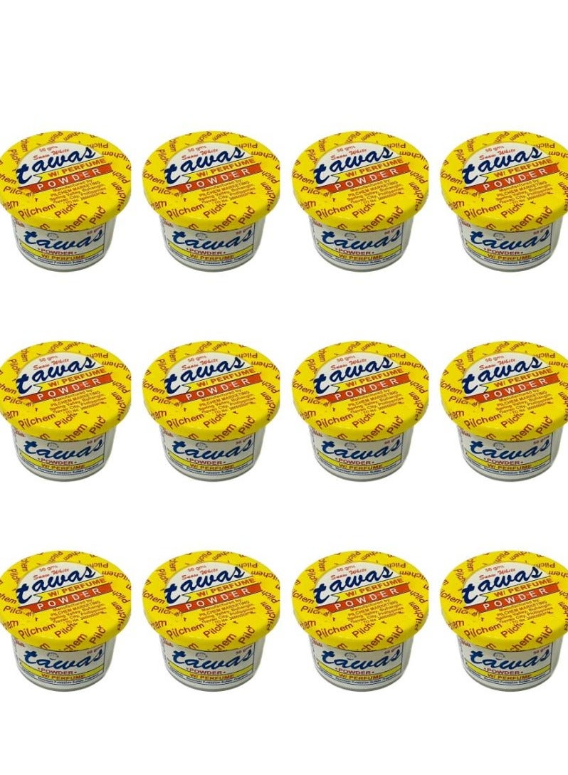 Snow White Tawas Deodorant Powder 50gm x 12pcs Yellow