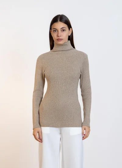 شايبس RIBBED HIGH-NECK TOP