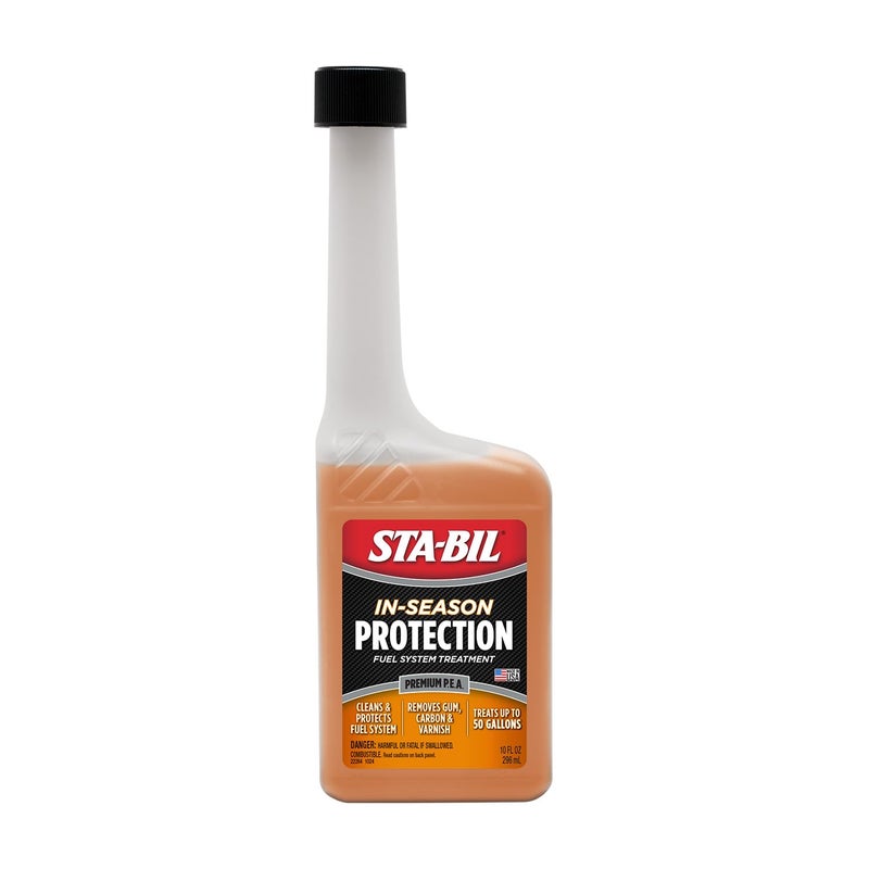 STA-BIL In-Season Protection Fuel System Treatment | Full Protection Fuel System Cleaner, Injector Cleaner, Increases MPG, Prevents Corrosion, 10 Fl. Oz. - Image 1