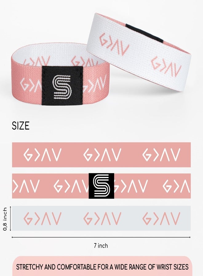 Sensemory Daily Bible Verse Bracelet - Scan Phone, Christian Gifts For Men, Women, God Is Greater Than The Highs And Lows Scripture Bracelets For Prayer, Wearable Jesus Faith Devotional God Band (Pink) - Image 5